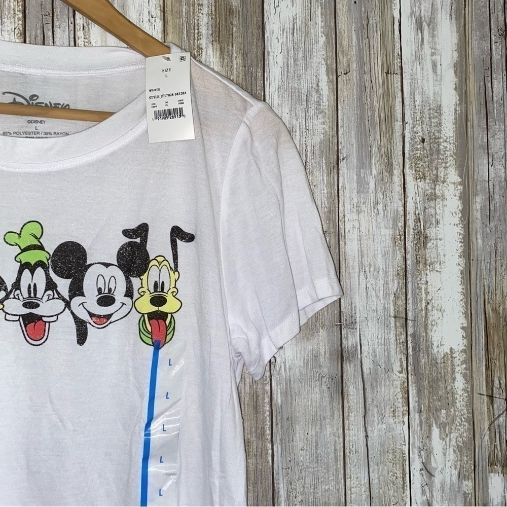 NWT Disney Mickey & Friends White High Low Tee - Picture 4 of 5